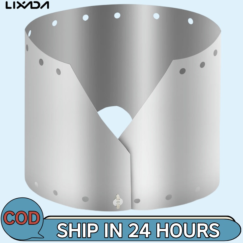 LIXADA [ลิดา ห้างสรรพสินค้า] เตาตั้งแคมป์กลางแจ้งไทเทเนียมบางเฉียบเบาพิเศษหน้าจอโล่ลมแผ่นกันลม