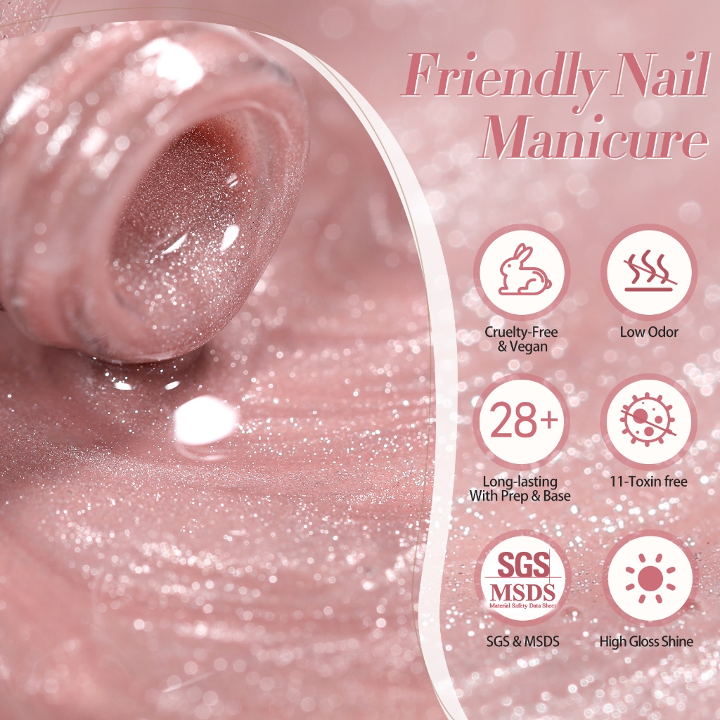 BORN PRETTY 6 ชิ้น Milky Jelly Cat Eyes Magnetic Nail Gel Polish Pink Silver Nail Art Gel Set ราคา ถูกที่สุด ดีลบีเคเค แกลเลอรีภาพที่ 8