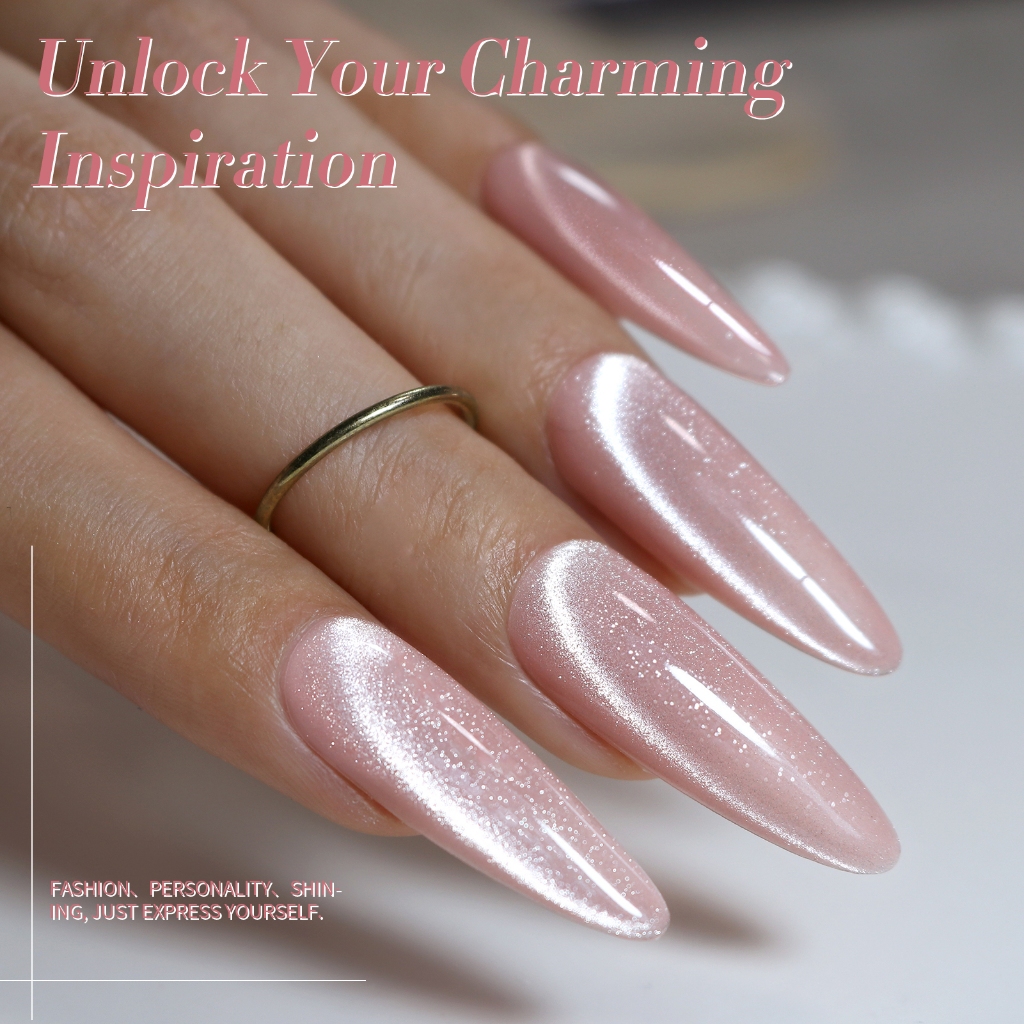 BORN PRETTY 6 ชิ้น Milky Jelly Cat Eyes Magnetic Nail Gel Polish Pink Silver Nail Art Gel Set ราคา ถูกที่สุด ดีลบีเคเค แกลเลอรีภาพที่ 6