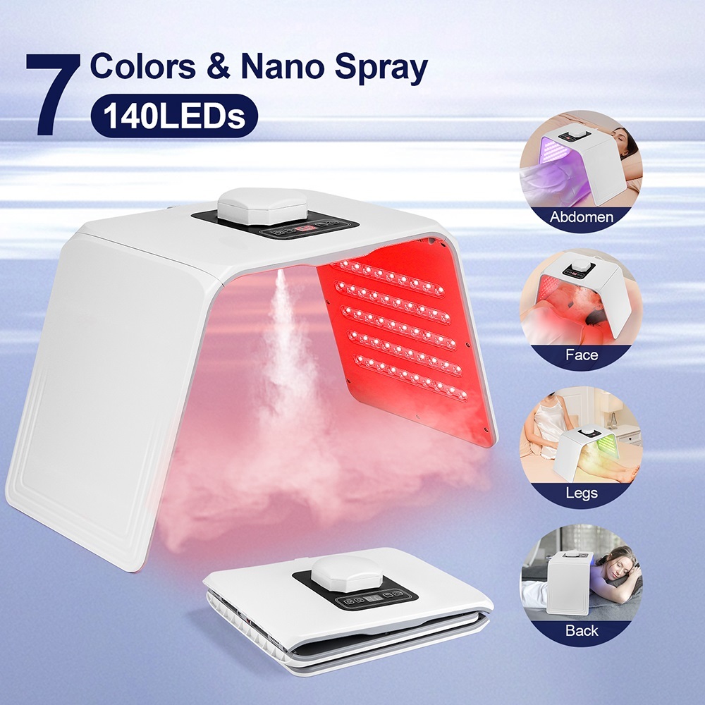 Foreverlily 7 สี LED นาโนสเปรย์ LED Photon Machine Hydration & Moisturizing Whitening & Rejuvenating Skin Lifting และ Firming ปรับปรุง Fine Lines ลบสิวเครื่องมือความงาม