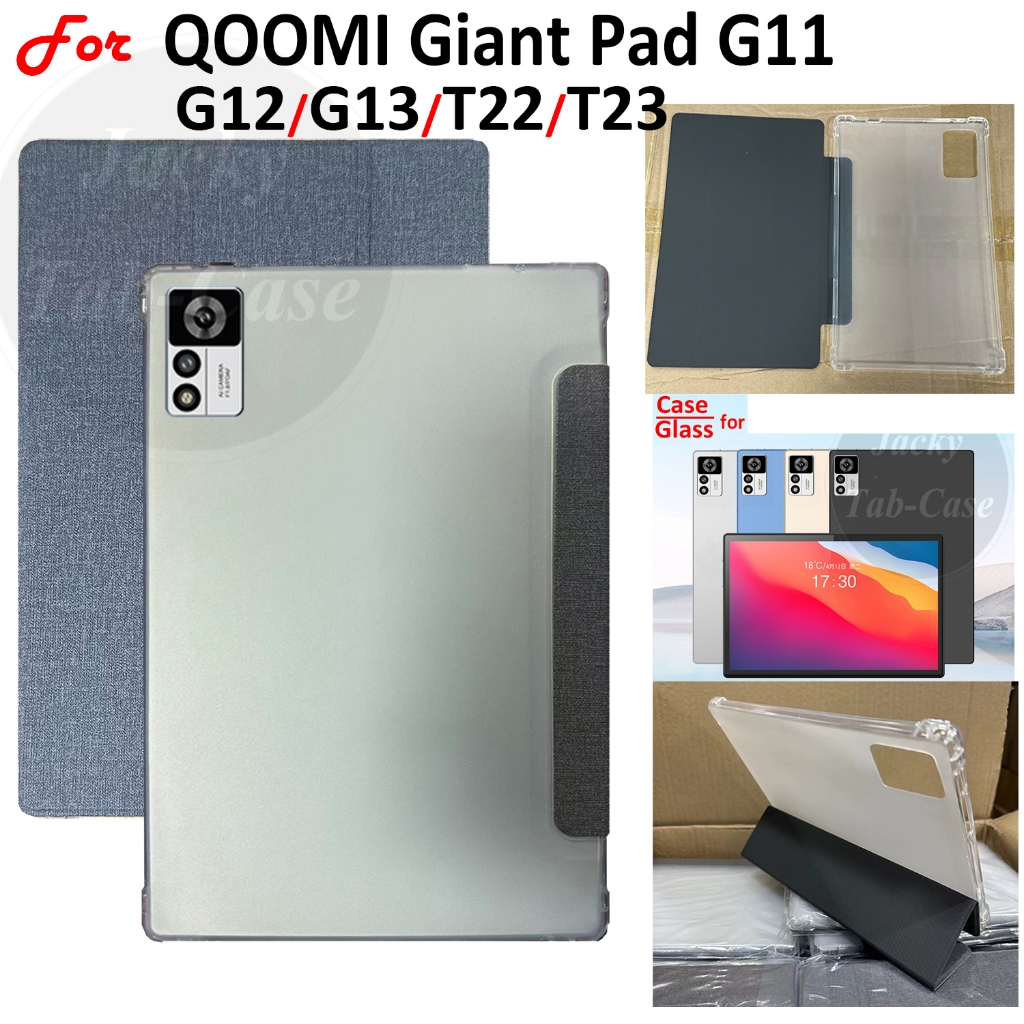 สําหรับ QOMOI Giant Pad G11 4G G12 G13 T22 T23 Imp Pad i16 แท็บเล็ต PC Android 12 13 Tablet PadG11 PadG13 10.1 "นิ้ว Soft TPU ฝาครอบกรณีพลิก Lighter Thinner Leather Case Flip Stand Cases