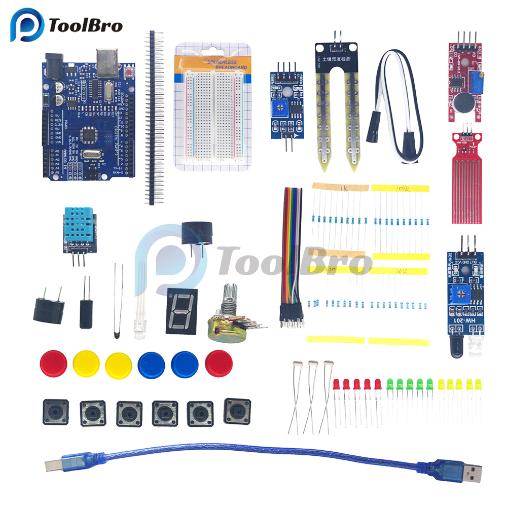 ชุดสตาร์ทเตอร์ขั้นพื้นฐาน สําหรับ Arduino UNO R3 พร้อมโมดูลไดโอด LED