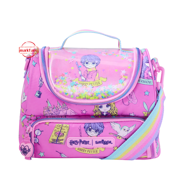 Smiggle Pink Harry Potter ปิ่นโตคู่พร้อมสายคล้อง