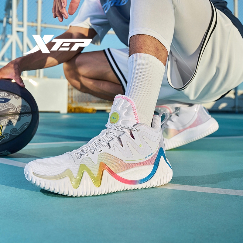 Xtep Lingren รองเท้าบาสเก็ตบอล รองรับแรงกระแทก สําหรับผู้ชาย