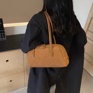 กระเป๋าถือผู้หญิงทรงโท้ทสไตล์เรโทร าหนังกลับ PU สีพื้น ขนาดใหญ่ ใส่ของจุใจ กระเป๋าแฟชั่นสำหรับช้อปปิ้ง เดินทาง และใช้งานทุกวัน