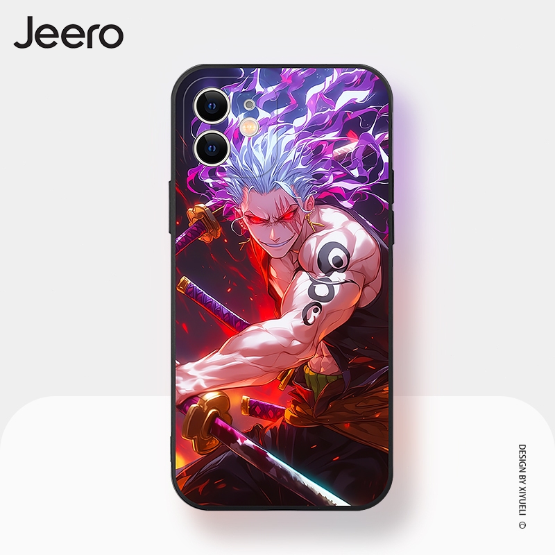 Jeero ตลกการ์ตูนอะนิเมะกันกระแทก Square Soft เคสโทรศัพท์สําหรับ iPhone 16 15 14 13 12 11 Pro Max SE 2020 X XR XS 8 ip 7 Plus Z1516Q