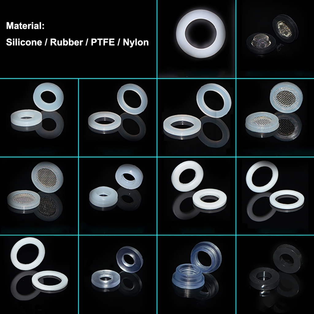 10 ชิ้น/ล็อตซิลิโคน/ยาง/PTFE ซีล O-แหวนปะเก็นแบนเครื่องซักผ้ากรองตาข่ายสําหรับประปาหลอดก๊อกน้ํา 1/2 "3/4 "1.2" 1.5"