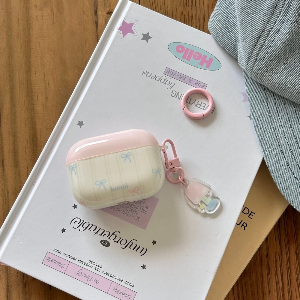 หูฟังเคสบลูทูธเข้ากันได้สําหรับ AirPods 4(2024) 1/2 Pro(2019) 3 Pro2(2022) strip bow เคส IMD พร้อมสายรัด