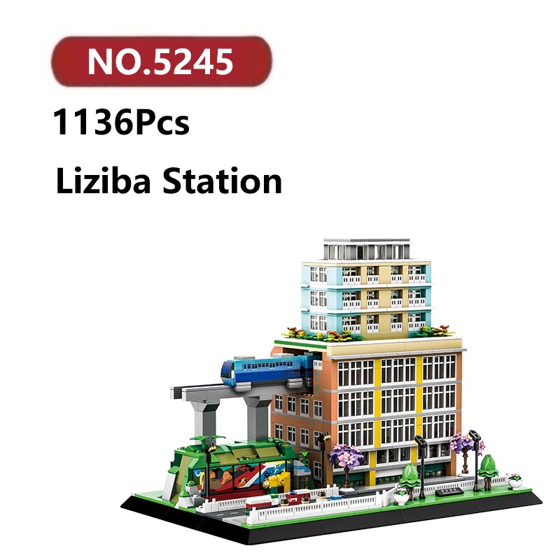 สถานีรถไฟใต้ดินฉงชิ่ง เข้ากันได้ตัวต่อเลโก้ 1136ชิ้น WANGE เลโก้ชุดของเล่น