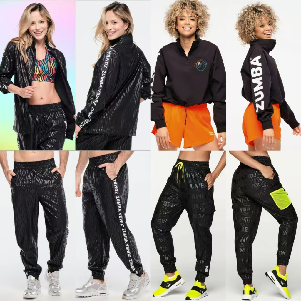 2024 ฤดูใบไม้ร่วง ZW กีฬาฟิตเนสเสื้อผ้า Quick-Drying กางเกง Outerwear สีดําผู้ชายผู้หญิงสไตล์ ZUMBA ชุดด้านบน ZUMBA