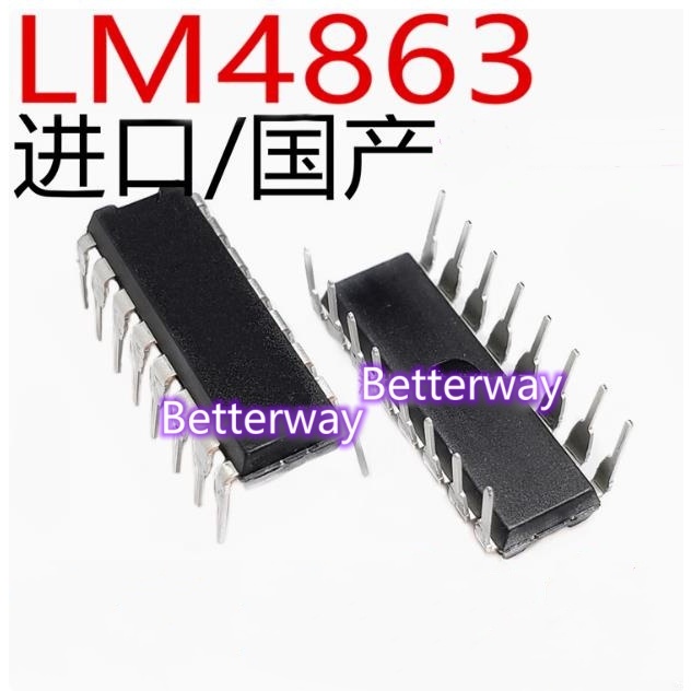 10 ชิ้น original LM4863 LM4863N LM4863D DIP16 IC ใหม่เดิม