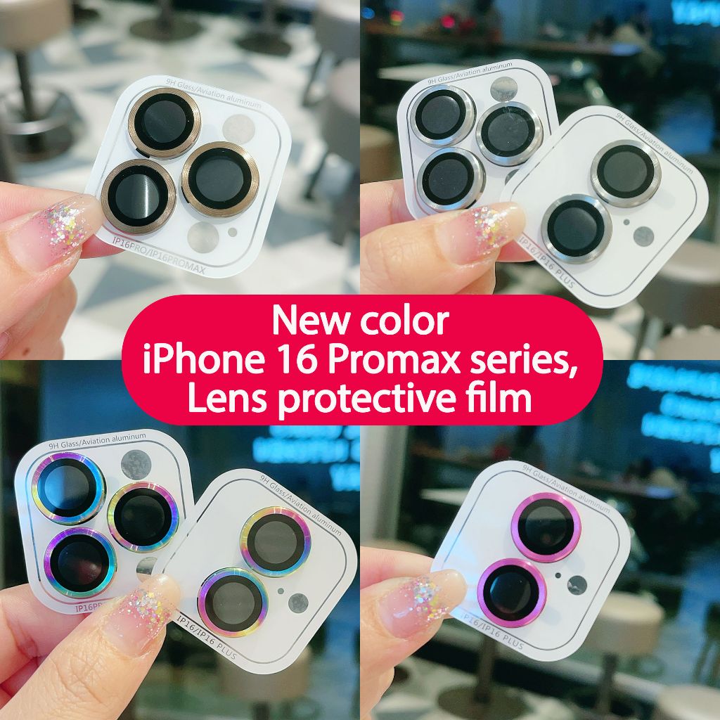 Cd รูปแบบเลนส์ป้องกันเหมาะสําหรับ iPhone16ProMax สติกเกอร์เลนส์ iphone16Pro โทรศัพท์มือถือฟิล์มนิรภัยเหมาะสําหรับการ์ตูนโปร่งใสฟิล์มป้องกัน 13mini 12Promax สติกเกอร์เลนส์เต็ม 11Pro 11Promax 13 14 15 16Plus