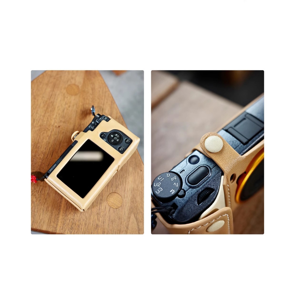 เหมาะสําหรับ Ricoh GR3/GR3X HDF การ์ดฝาครอบป้องกันกล้องหนังแกะ