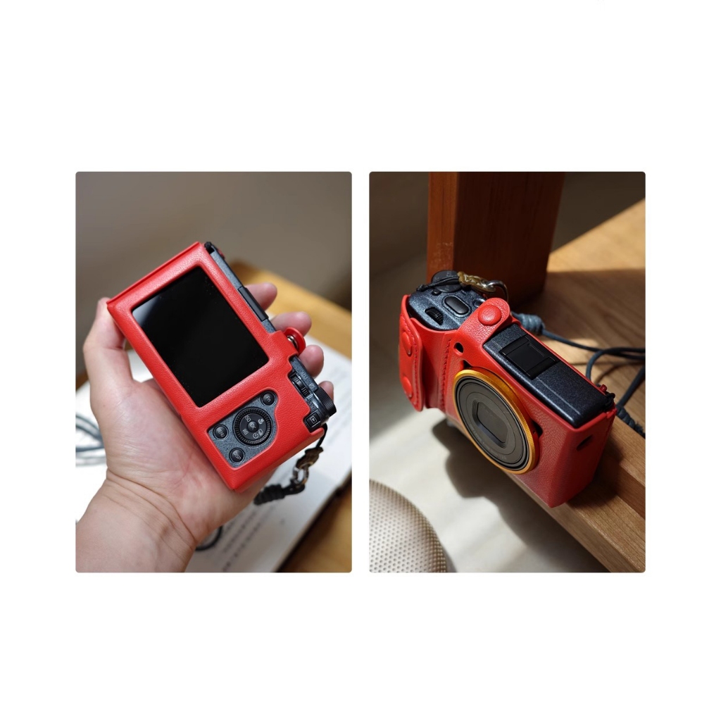 เหมาะสําหรับ Ricoh GR3/GR3X HDF การ์ดฝาครอบป้องกันกล้องหนังแกะ