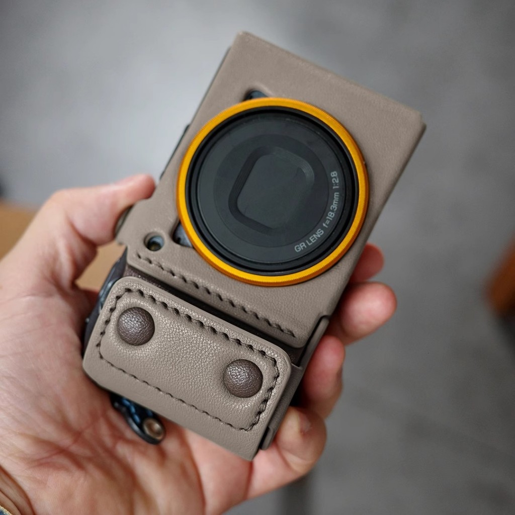 เหมาะสําหรับ Ricoh GR3/GR3X HDF การ์ดฝาครอบป้องกันกล้องหนังแกะ