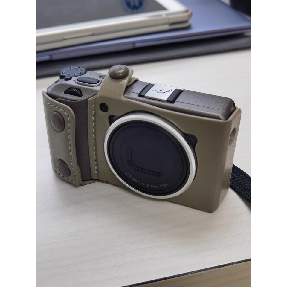 เหมาะสําหรับ Ricoh GR3/GR3X HDF การ์ดฝาครอบป้องกันกล้องหนังแกะ