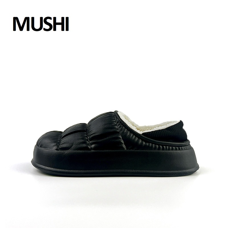 Mushi COD รุ่นผู้หญิง รองเท้าแตะในร่ม รองเท้าผ้าฝ้าย ให้ความอบอุ่น ป้องกันการลื่นไถล