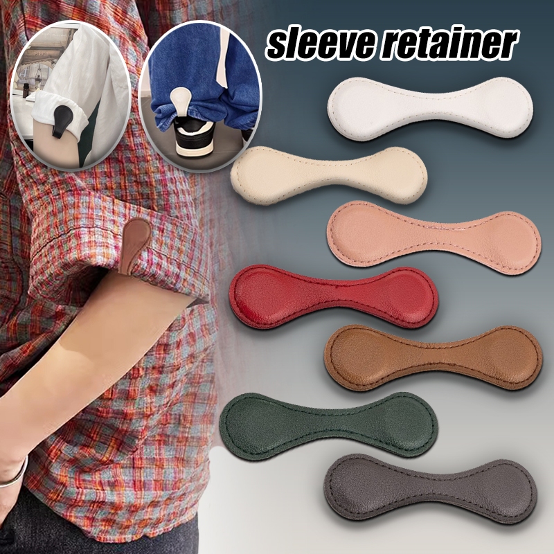 หยุนหยวน หนังหัวเข็มขัดแม่เหล็กบนแขนเสื้อและขากางเกงโดยไม่ต้องเย็บเหมป้องกันกางเกงจากการลากบนพื้นคลิปหัวเข็มขัดแม่เหล็กที่แข็งแกร่งเพื่อปิดกางเ