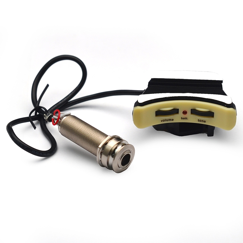 Ukulele Soundhole Pickup พร้อมการควบคุมระดับเสียงและโทนพร้อมชิ้นส่วน Piezo UKulele ที่มีความสําคัญสูง