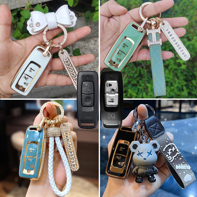 เคสกุญแจรีโมตรถจักรยานยนต์ TPU สําหรับ Honda Giorno / Forza350 / Adv160 / PCX PCX-160 PCX160/ Scoopy-i / Adv350 / Click1