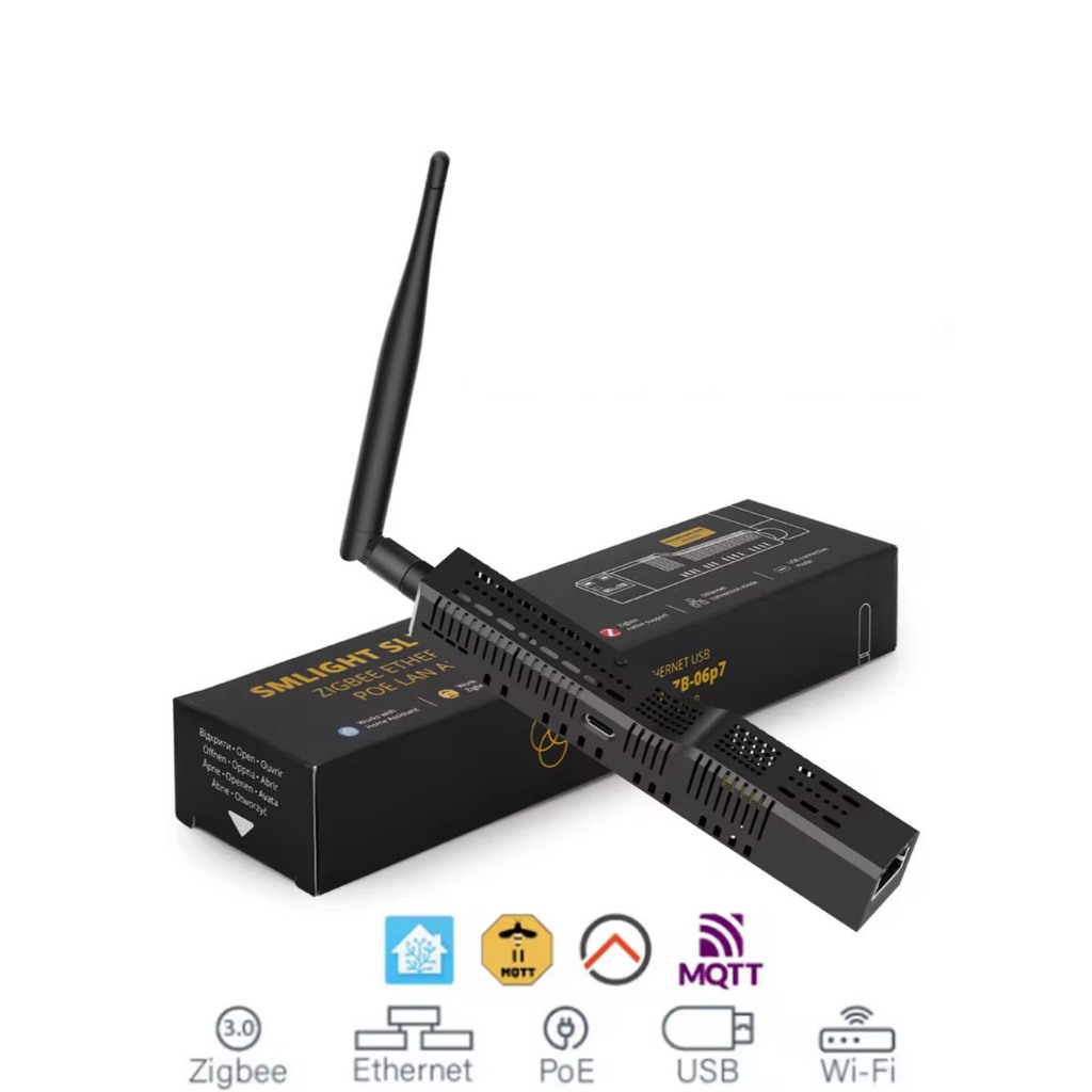 Smlight SLZB-06P7 Zigbee 3.0 ถึง Ethernet,USB, และตัวรับสัญญาณเกตเวย์ WiFi พร้อม PoE,ใช้งานได้กับ Zi
