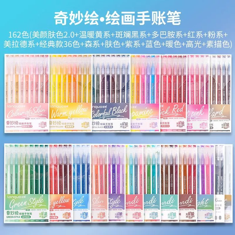 Original Languo 162 color Morandi ชุดปากกาเจลสี Premium Morandi หมึกปากกาเจลสี