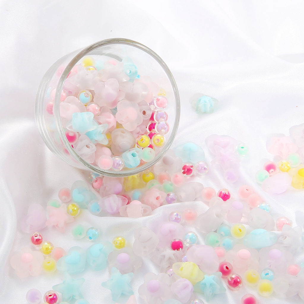 30กรัม/ถุงอะคริลิคลีบโปร่งใสลูกปัดสำหรับทำเครื่องประดับสร้อยคอยกข้อมือ - รูปที่ 4