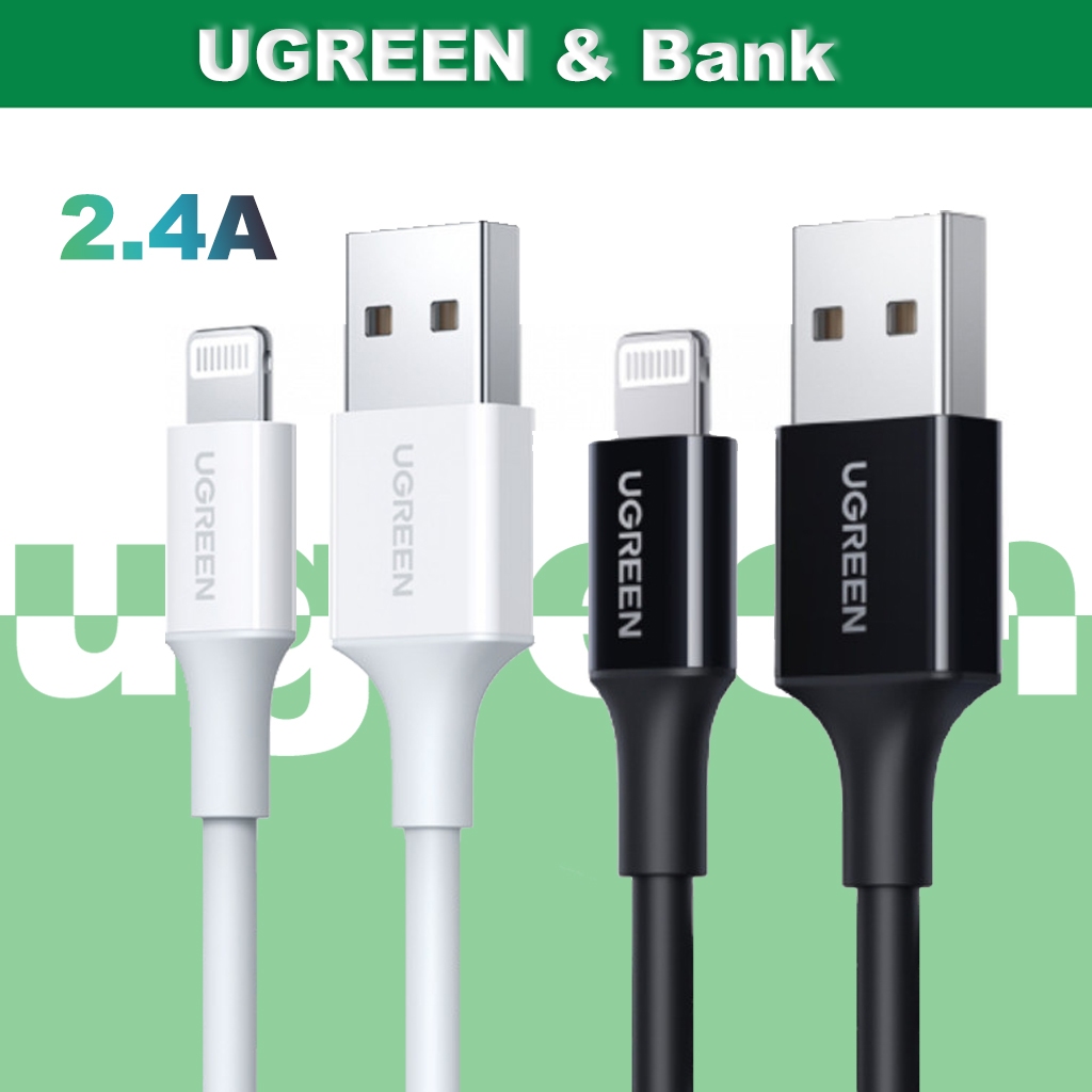 Ugree n US155 สายชาร์จเร็ว L ถึง USB 2.0 ชาร์จ 2.4A
