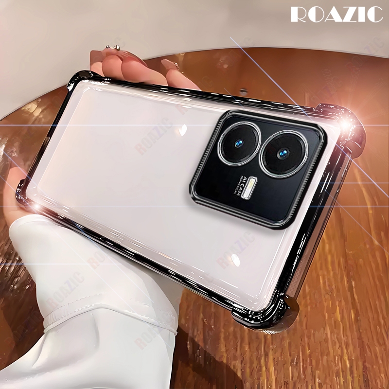 Luxuy ชุบปลอกใสสําหรับ VIVO Y22/Y22S หนาสี่มุม Super Drop-Resistant Soft กันกระแทกฝาครอบโทรศัพท์ TPU SDS03