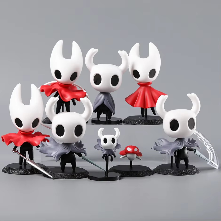 8 ชิ้น/เซ็ต 4-11 ซม.Aixlan Hollow Knight เกมรูปผ้าไหมเพลงอัศวิน Quirrel รุ่น Q PVC Action Figures รุ่นเดสก์ท็อปตกแต่งตุ๊กตาของเล่น