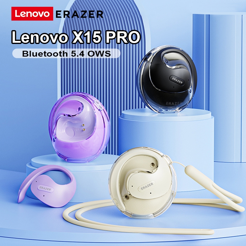 Lenovo ERAZER X15 Pro หูฟังบลูทูธ Bluetooth 5.4 OWS หูฟังไร้สาย 3D Stereo Sound ENC Noise Reduction for IOS and