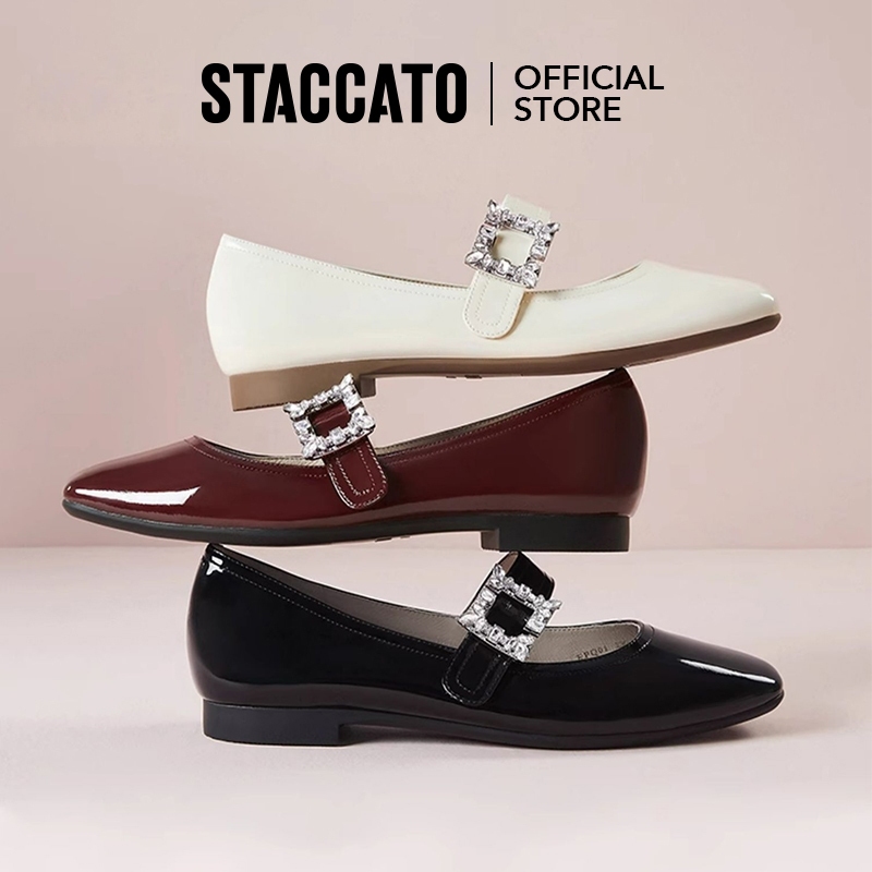 Staccato Mary Jane Ballet Flats รองเท้าแมรี่เจน ส้นแบน นิ้วเท้าเหลี่ยม EPQ01