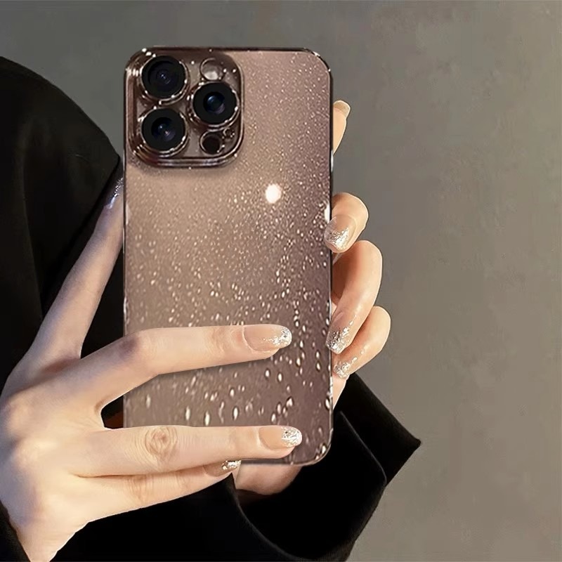 เคสโทรศัพท์มือถือ PC แบบแข็ง บางพิเศษ ประดับกลิตเตอร์ หรูหรา สําหรับ iPhone 11 12 13 14 Plus 15 16 Pro Max