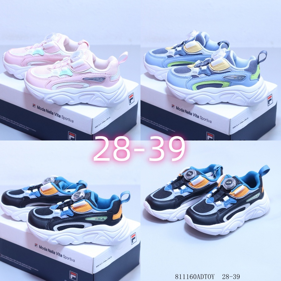 323- * Ready Shoes * FILA/FILA หนาSoled All-Match Jogging รองเท้าเด็กกีฬารองเท้าสาวกีฬารองเท้าชายรอง