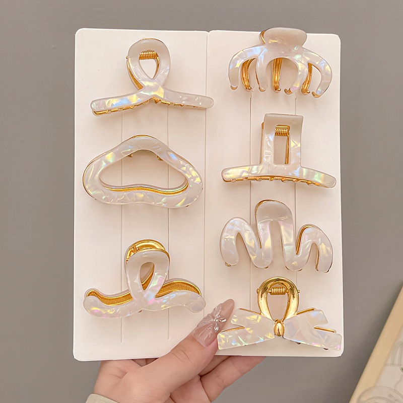 Mermaid Princess Pearl Grasp Clip กิ๊บติดผมขนาดเล็กของผู้หญิงปริมาณผมอารมณ์น้อยคลิปฉลามอุปกรณ์เสริมหัวหวาน
