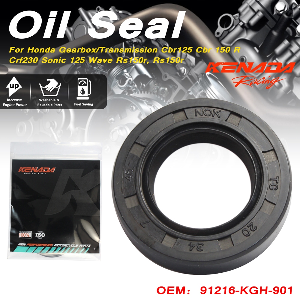 KENADA RACINGซีลแกนสเตอร์หน้าแท้HONDA wave110i AT, Sonic 125,CBR150,CB150 EXMOTION อะไหล่แท้ศูนย์HONDA(91216-KGH-901)