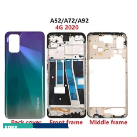 ฝาหลังสําหรับ oppo A52 A72 A92 2020 4G กรอบด้านหน้ากรอบกลาง