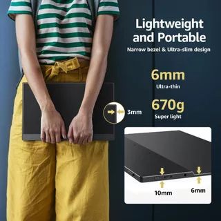 15.6 inch จอต่อมือถือ 60HZ Portable Gaming Monitor 1080P FHD พร้อม USB C HDMI Monitor Extension Screen สําหรับ Switch XBOX PS4 PS5 โทรศัพท์มือถือ แล็ปท็อป iPad Mac