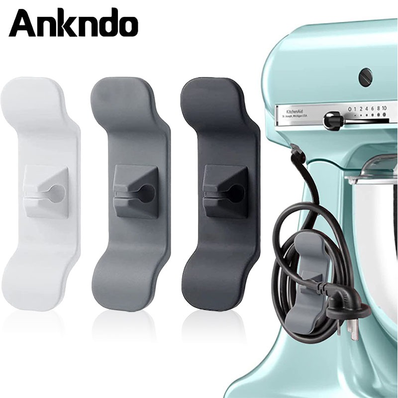 Ankndo Cable Organizer Cord Wrapper Wire Clip Cord Holder Storage Winder เครื่องใช้ในครัว Wrap Cab 电线器
