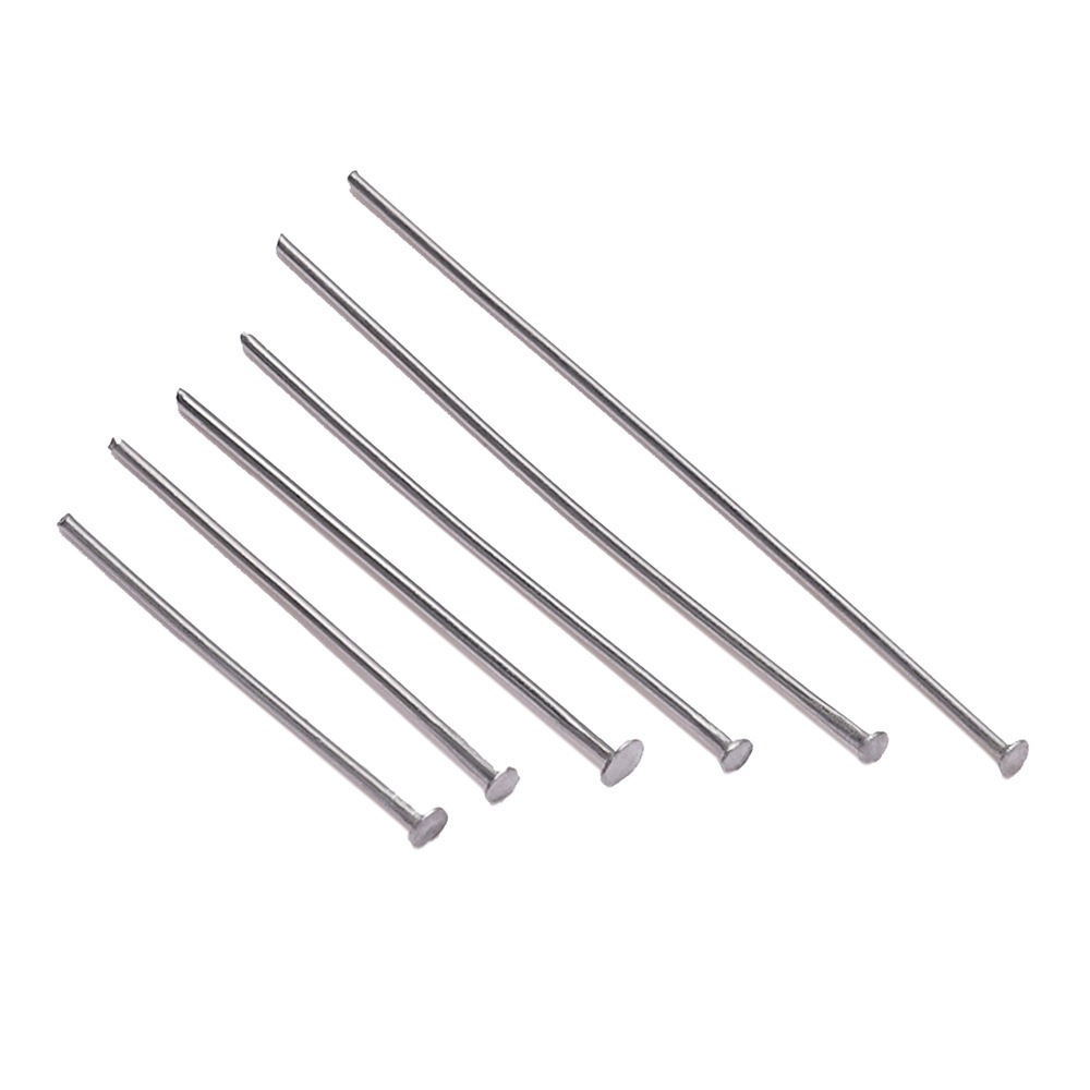 100 ชิ้น/ถุง 18-70 มม.สแตนเลสหัวแบน Pin ผลการค้นหา Headpins สําหรับเครื่องประดับทํา DIY อุปกรณ์อุปกรณ์เสริม
