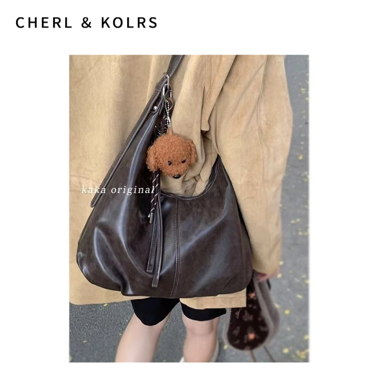 C&k Ladies One Shoulder Underarm Bag Retro Leisure Large Capacity Commuter Tote Bag