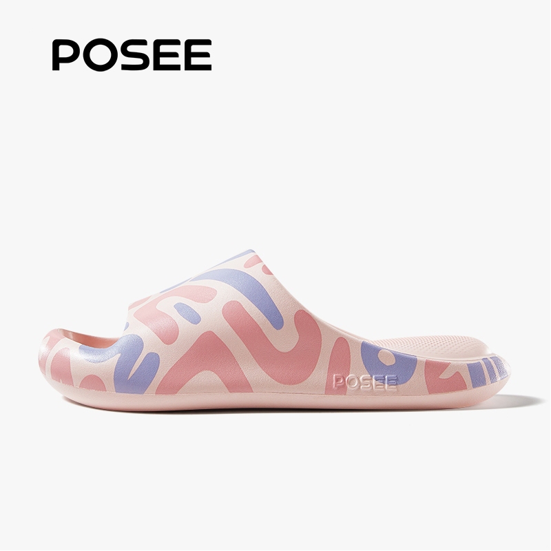 Posee รองเท้าแตะลําลองใหม่หนากันลื่นพื้นน่ารักสไตล์อุ้งเท้าแมวสําหรับฤดูร้อนสําหรับผู้ชายและผู้หญิงสําหรับห้องน้ําในบ้าน