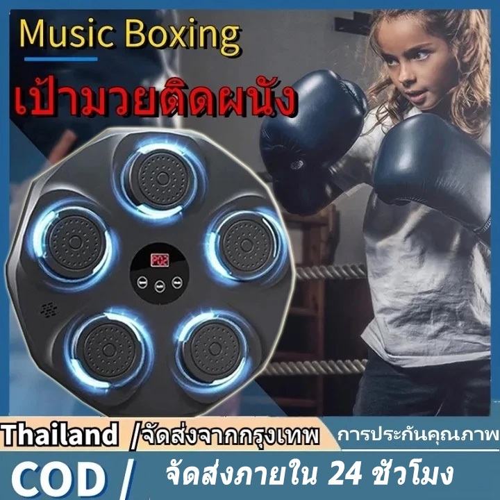 เครื่องชกมวย เป้าซ้อมมวย เป้าชกมวยไฟฟ้า เครื่องชกมวยติดผนัง Music Boxing machine