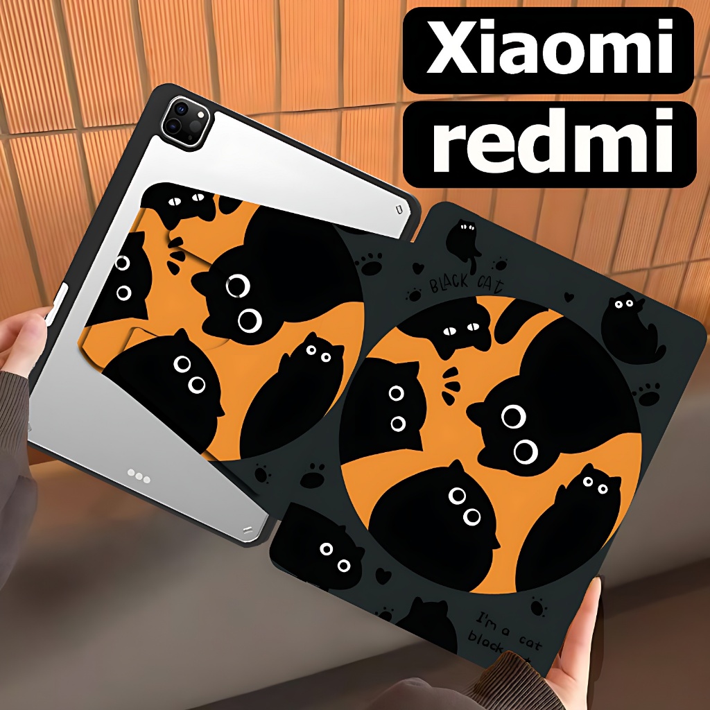 เคสอัจฉริยะ 360° สำหรับ เคส Redmi Pad SE 11’’ 2023, เคส Xiaomi Pad 5/6, เสี่ยวมี่ แพด 6Pro 5Pro redmi pad pro12.1/pad 10.61 Right pen หนัง PU cute style เคสแท็บเล็ต Redmi /Xiaomi