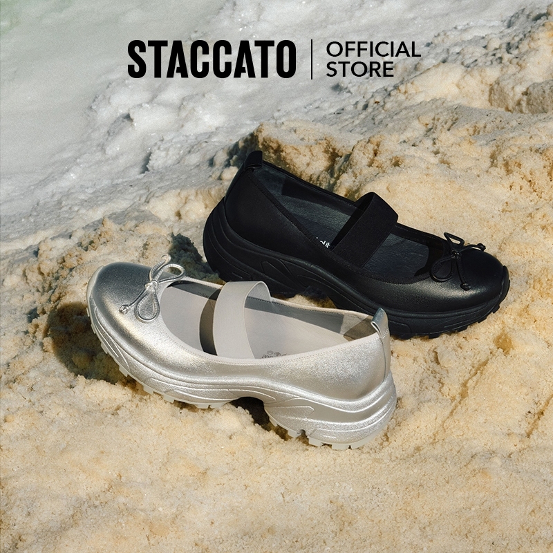 Staccato Mary Jane Platform Shoes รองเท้าแมรี่เจน รองเท้าส้นตึก หัวกลม EVD06