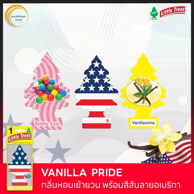 Little Trees แผ่นน้ำหอมต้นไม้ ลิตเติ้ลทรีส์ แผ่นหอมติดรถยนต์ น้ำหอมติดตู้เสื้อผ้าปรับอากาศ แผ่นน้ำหอมปรับอากาศ