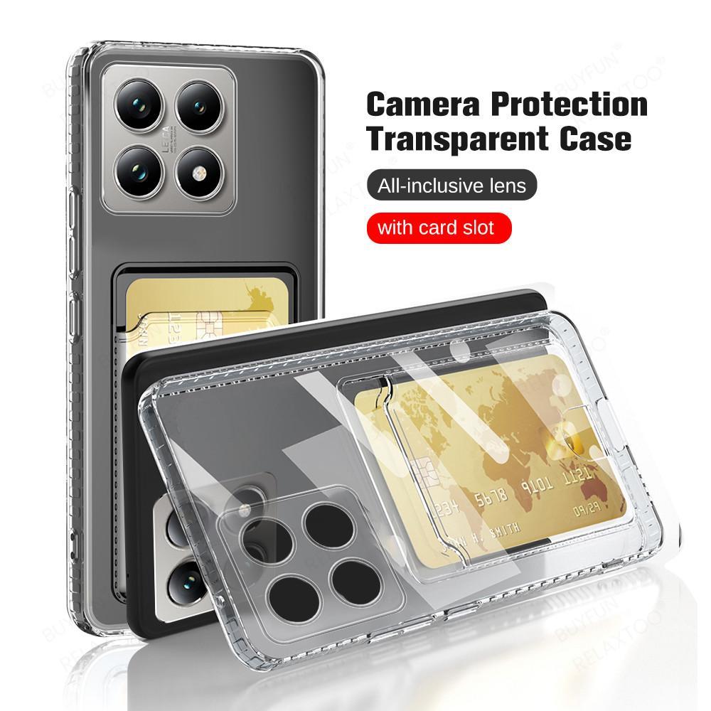 สําหรับxiaomi 14t Pro 2024 เคสโทรศัพท์Clear Slot Card Holderกระเป๋าสตางค์Xiaomi 14t Mi 14t Pro xiaom