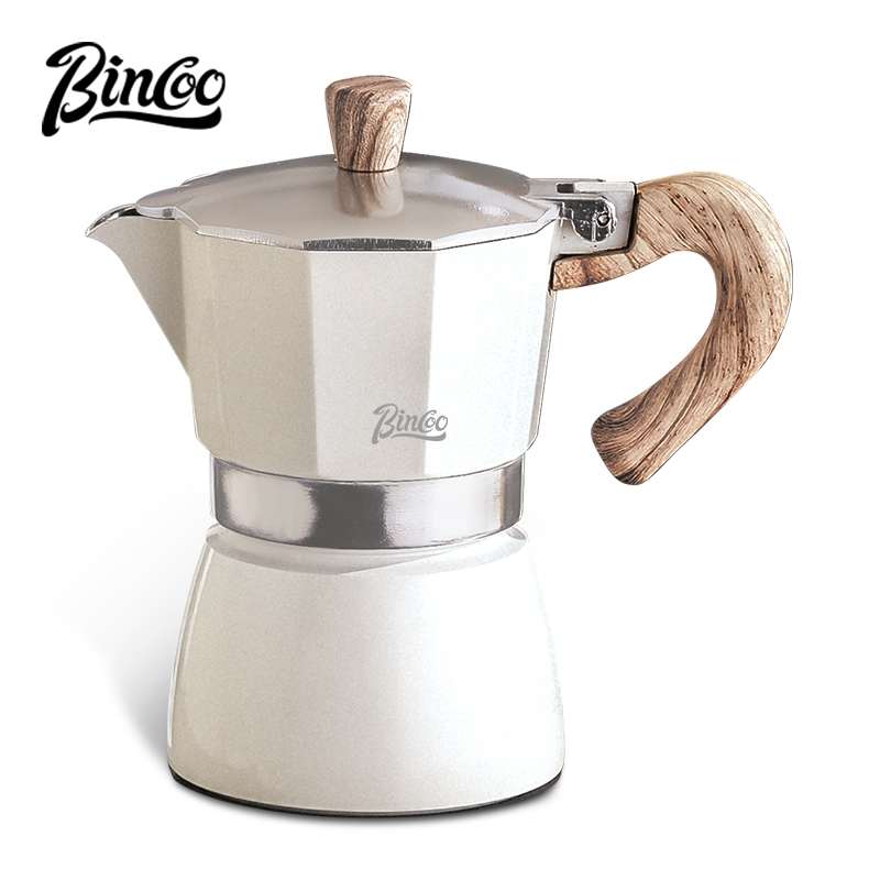 Bincoo Moka ชุดหม้อกาแฟ Hand-made หม้อกาแฟพร้อมที่จับในครัวเรือนหยดหม้อกรองเครื่องชงกาแฟแบบดั้งเดิม Home Office 150ML/300ML