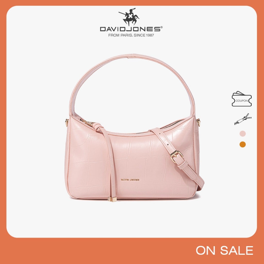 David Jones Paris กระเป๋าสะพายไหล่ สะพายข้าง หนัง PU ลายหนังจระเข้ แฟชั่นฤดูใบไม้ผลิ ฤดูร้อน สําหรับผู้หญิง 2023