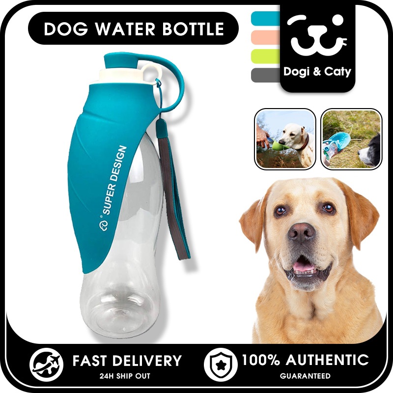 580มล กีฬาแบบพกพาสัตว์เลี้ยงสุนัขขวดน้ําขยายชามซิลิโคนตู้อุปกรณ์สัตว์เลี้ยง